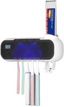 UV Light Sterilizer Toothbrush Holder Cleaner Automatic Toothpaste Dispe... - $14.01