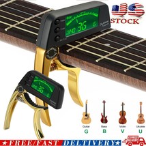 Professional Chromatic Lcd Tuner Clip-On Capo For Guitar Bass Ukulele Vi... - £39.31 GBP