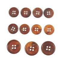 11 Pieces Light Brown Horn Buttons Set For Blazers Suits Coats 15Mm 20Mm... - $25.65
