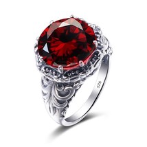 Silver Rings For Women Real 925 Sterling Silver Designer Ring Vintage Neo-Gothic - £40.14 GBP