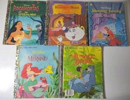 Vintage Little Golden Books - Lot of 5 Disney Classics 80&#39;s &amp; 90&#39;s - Shi... - $13.78