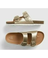 Gap Kids Metallic Gold Tan Double Buckle Cork Sandal Shoes Size 1/2 Yout... - £14.07 GBP