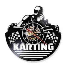 Wall clock Vinyl Record Karting Kart Racing Go Kart - £30.59 GBP+