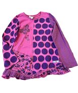 Naartjie Kids Girls Vintage Pink Purple Polka Dot Long Sleeve Shirt XL 7... - $20.06 CAD