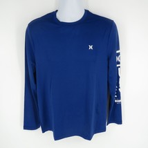 Hurley Men&#39;s Long Sleeve Blue Stretch UPF Sun Shirt Medium NWT - £7.82 GBP