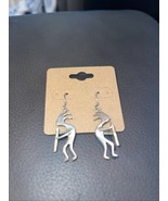 Vintage Sterling Silver Native American Earrings Dancing Flute - $38.84 CAD