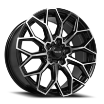 VENOM45 17X8 5X112/114 +35 73.1 Gloss Black Machined Face - $200.00