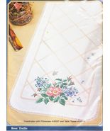 Stamped Bucilla Rose Trellis Dresser Scarf Embroidery Cross Stitch Kit 1... - £11.85 GBP