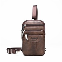 JEEP BULUO Men Shoulder Messenger Bags Small Multi-function Sling Chest Bag Legs - £43.71 GBP