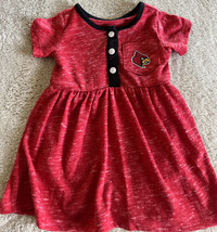 St Louis Cardinals Baseball Girls Red Short Sleeve Dress One Piece 0-3 M... - $12.25