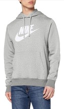 Nike Men&#39;s Sportswear Club Pullover Hoodie Size L Grey Heather BV2973-063 NEW - £53.85 GBP