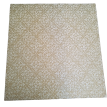 Vtg Wallpaper Sample Sheet Brown Gold Metallic Diamond Craft Supply Dollhouse - $9.94