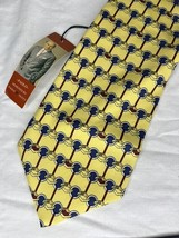 NWT Vintage Paolo Gucci Tie Yellow Chain Link Pattern 100% Silk Italian ... - $651.86 MXN