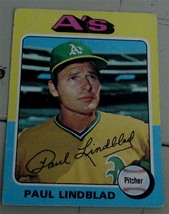 Paul Lindblad, A&#39;s,  1975 #278  Topps Baseball Card GD COND - £0.78 GBP