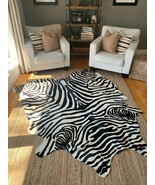 New Zebra Cowhide Rug Size:~ 7&#39; X 6.5&#39; Upholstery Zebra Cowhide Rug from... - €161,38 EUR
