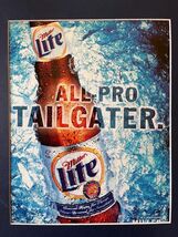 Miller Light Beer Advertising Metal  Sign 8x12in Vintage Mancave Man Cav... - $34.72 CAD
