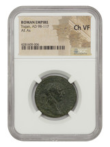 Ancient Roman: Trajan (AD 98-117) AE As NGC Choice VF - £179.58 GBP