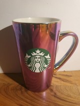 Starbucks Coffee Mug 16oz Rainbow Holographic Iridescent Oil Slick 2022  - £18.70 GBP