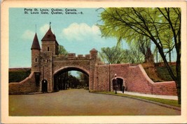 Canada Quebec City St. Louis Gate Street View Vintage Postcard - £6.73 GBP