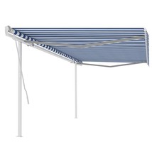  Retractable Awning Blue and White - $12,400.71 MXN