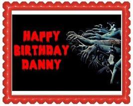 Zombies Birthday Image Edible Cake Cupcake Topper Frosting Sheet - £12.17 GBP