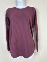 Chaser Womens Size XS Purple Thermal Waffle Knit Shirt Long Sleeve - £5.98 GBP