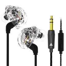 QKZ VK1 2023 Professional Ergonomic Coaxial Double Action Sound Headphones/HD MI - £34.87 GBP