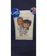 CLINTON/GORE CAMPAIGN BUTTONS,BILLY AND MONICA LIMITED EDITION STAMPS, F... - $17.99