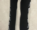 Black Skull Halloween Pattern One Size Stretch Leggings - $11.91