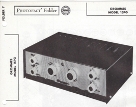 1957 GROMMES 15PG Amplifier Photofact MANUAL Audio 6 Channel Tube Amp 12 Watt - £7.90 GBP