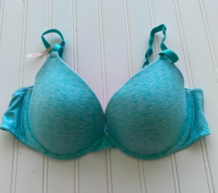 Victorias Secret PINK Bra 34D Turquoise Wear Everywhere Lightly Lined Demi Soft - £14.14 GBP