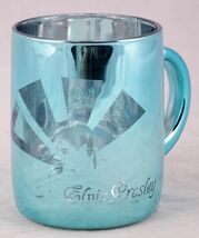 Official Elvis Presley Enterprises Blue Metallic Coffee Cup Rare Collect... - $26.95