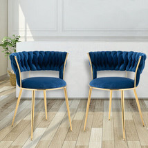 Leisure Dining Chairs with 2PC/Set - Blue - £181.36 GBP