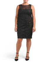 NEW MARINA BLACK EMBROIDERED  SHEATH DRESS SIZE 18 W WOMEN $149 - £74.78 GBP