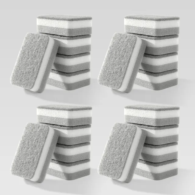 20Pcs Double-sided Cleaning Sponges Pan Pot Dish-Washing Scrubber  - £8.68 GBP