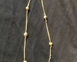 Vintage AVON Signed Gold Tone Knot Chain Necklace 15&quot; - £16.81 GBP