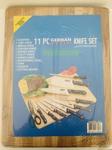 11 Piece German Style Knife Set w/ Cutting Board *SEALED* - $65.78