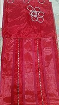 Duck River Textiles Semi-Sheer &amp; Satin Stripes Red Shower Curtain, Liner... - $18.00