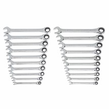 GEARWRENCH 20 Pc. Ratcheting Combination Wrench SAE/Metric - 35720A-02 - £118.83 GBP