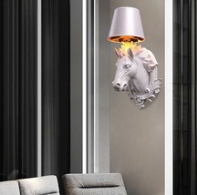 interoknack Creative Horse Head Wall Sconce  Large Animal Lamp with Mod... - $640.00