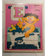 Vintage 1979 Ernie 12 pcs wooden puzzle by Playskool 315-22, USA. - $186.63 MXN