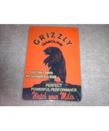 New &quot;Grizzly Gasoline&quot; Tin Metal Sign &quot;Give Your Engine The Strength Of ... - £27.51 GBP