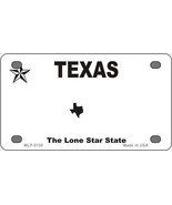 Texas White Blank Novelty Mini Metal License Plate Tag - £11.95 GBP