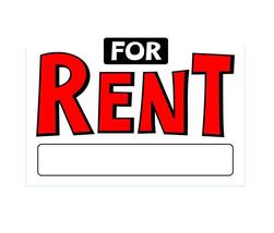 Hillman 843470 Die Cut for Rent Sign (10&quot; x 14&quot;), White - €19,19 EUR