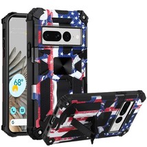Machine Design Magnetic Kickstand Case American Flag For Google Pixel 7 Pro - £6.77 GBP