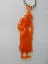 Halloween Plastic Witch Keychain Goth Spooky Gift Orange Creepy Cool Vin... - $8.30