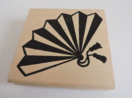 Hot Potatoes Stamp Large Japanese Fan Asian Scalloped Edges Card Making Craft - £8.03 GBP
