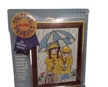 Bucilla Needlepoint  #2025 Rainy Day Kids 5&quot;X7&quot; Picture Perfect Stitchery - £5.42 GBP