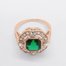 2CT Art Deco Asscher Simulated Gemstone Solitaire Engagement Ring Rose S... - $58.96 CAD