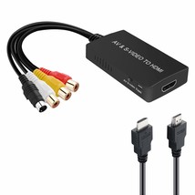 Svideo To Hdmi Converter, S-Video And 3Rca Cvbs Composite To Audio Video Convert - £27.17 GBP